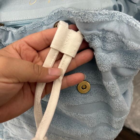 Lu and Elle Towel Beach Backpack, Blue, One Size - Picture 5 of 6